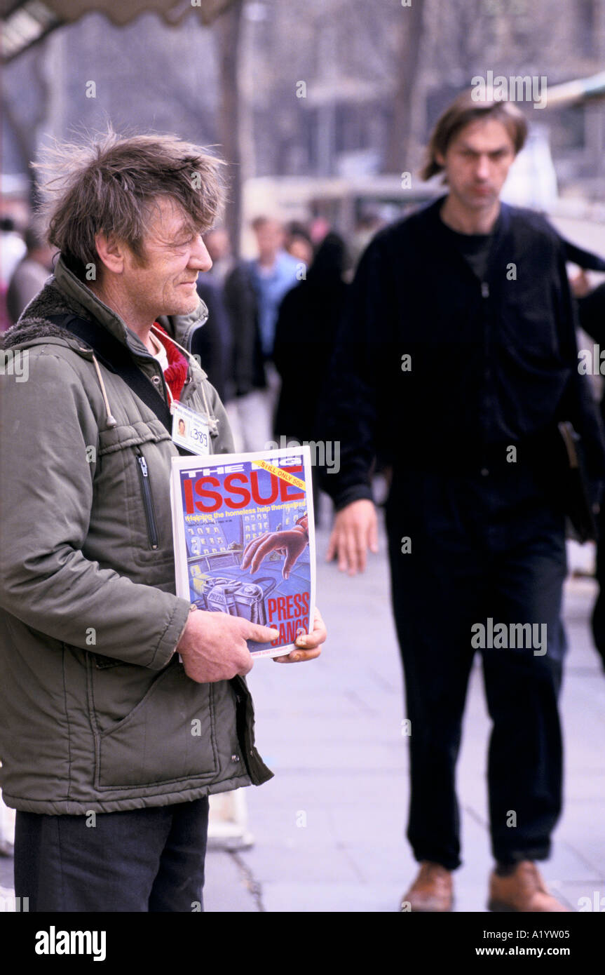 BIG ISSUE ON SALE IN LONDON 1993 Stock Photo