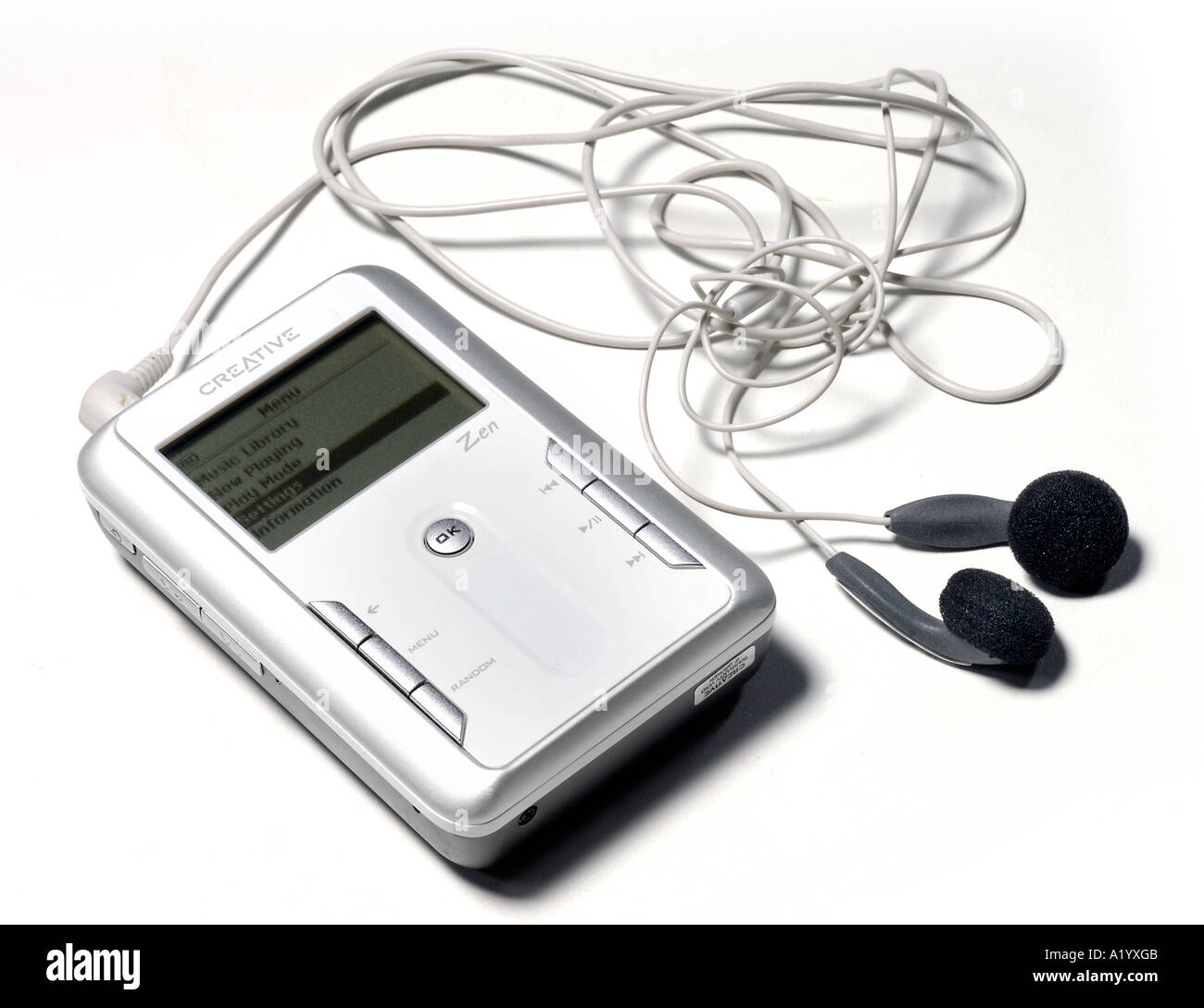 MP3 player and headphones (2005 Stock Photo - Alamy