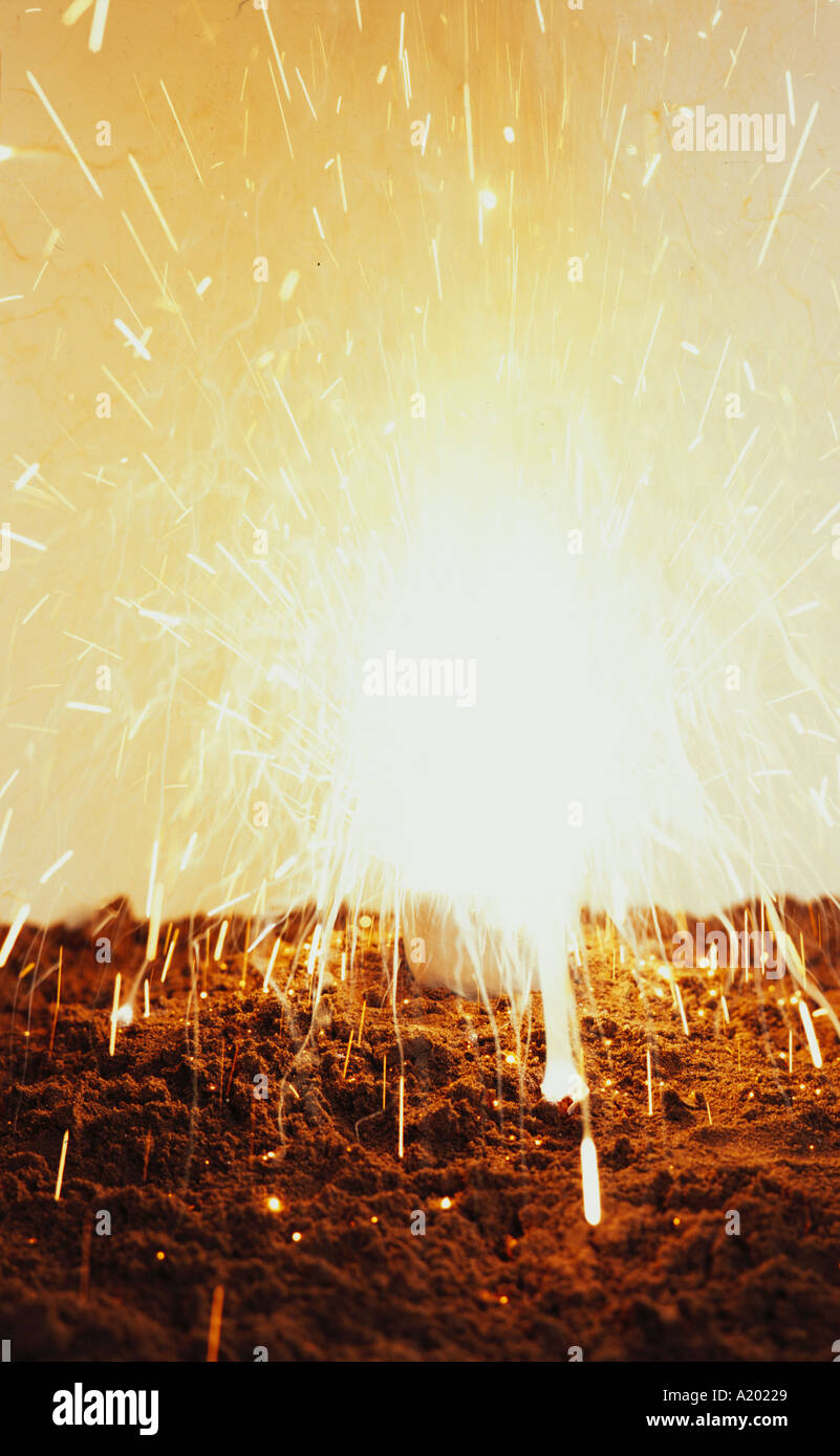 thermite or thermit reaction in a crucible generates much heat Fe2O3