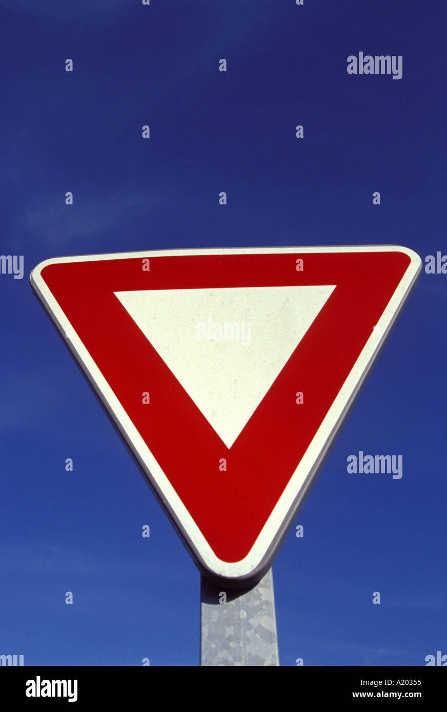 Road Sign Give Way Stock Photo Alamy