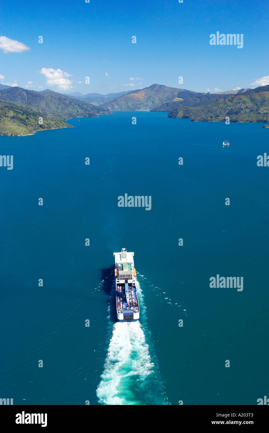 Cook Strait Ferry Kaitaki Queen Charlotte Sound Marlborough Sounds South Island New Zealand