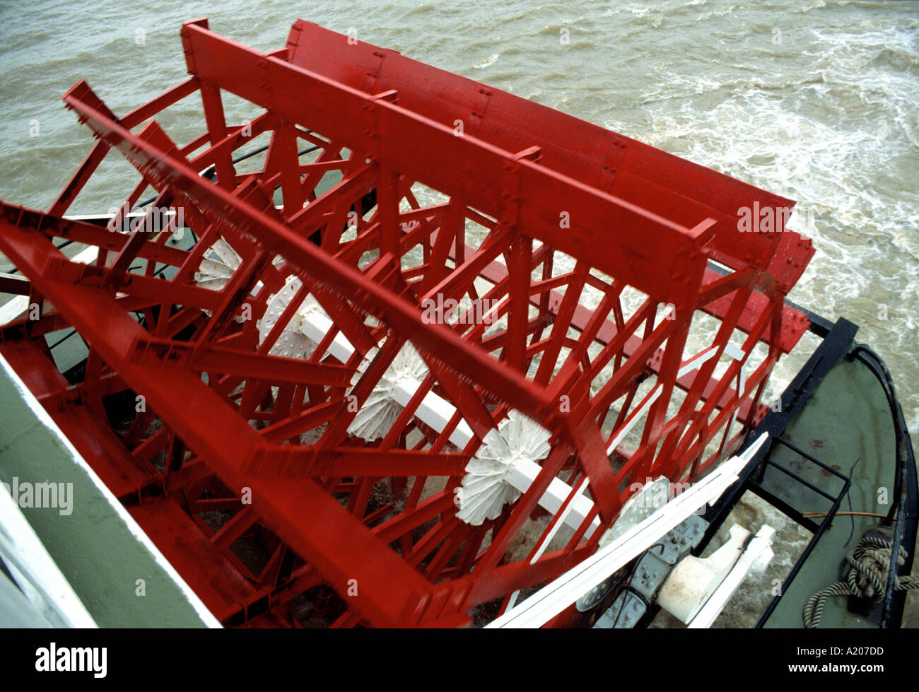 Traditional paddle steamer Natchez offers tourist cruises on the Mississippi River New Orleans Stock Photo