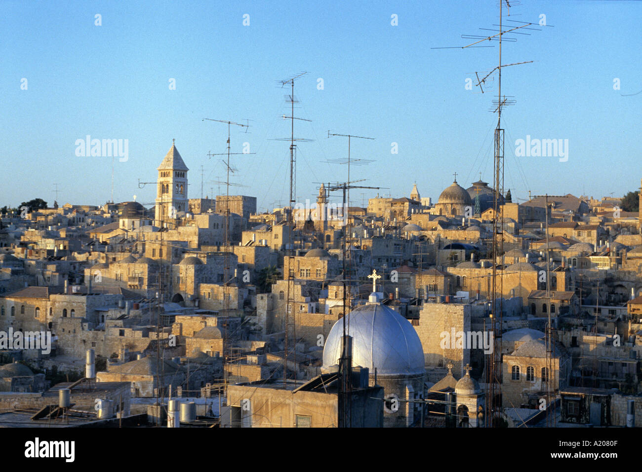 Old Jerusalem east in morning light Stock Photo