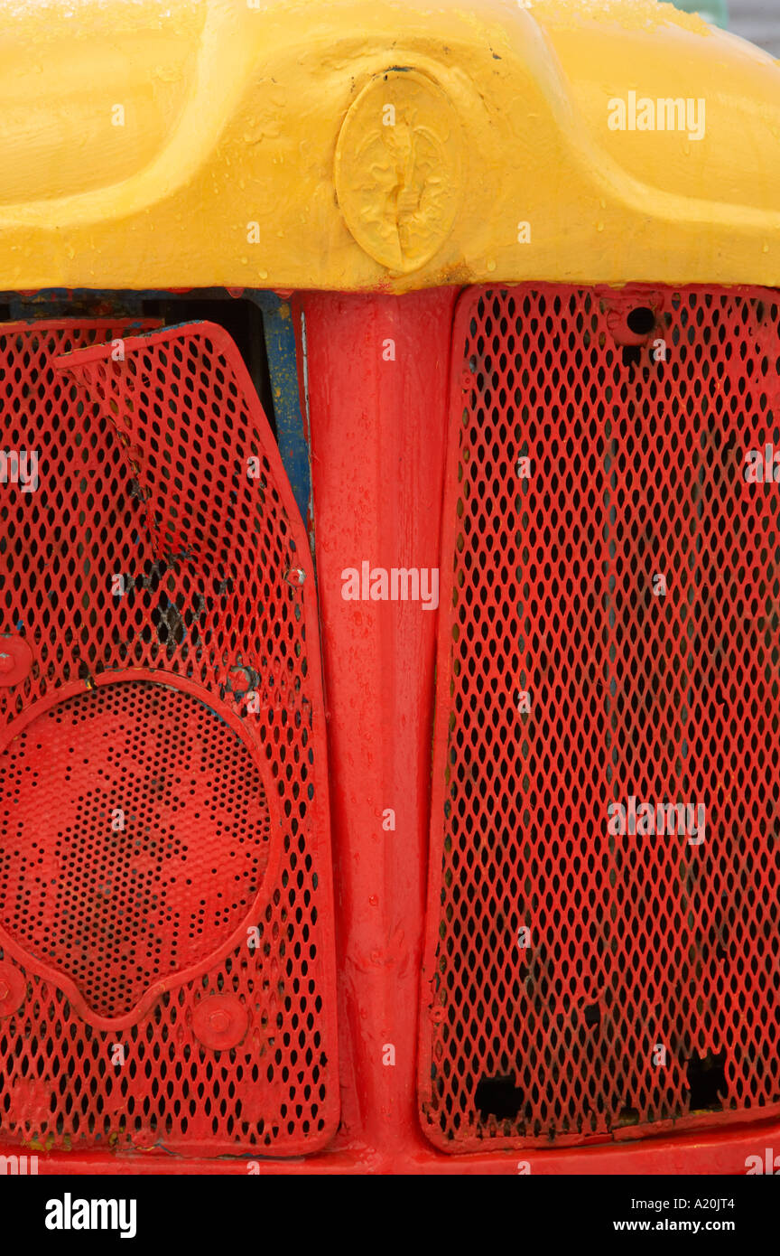 Beach Tractor radiator grill Saltburn England Stock Photo - Alamy