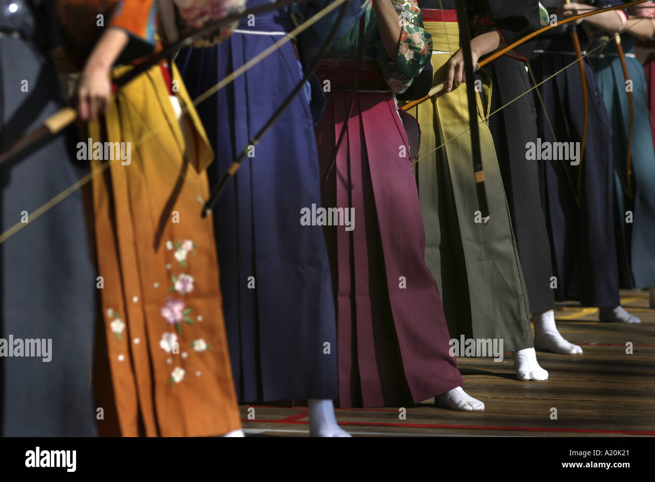 Toshi ya Matsuri archery festival, Sanjusangendo Buddhist temple, Kyoto, Japan Stock Photo Alamy