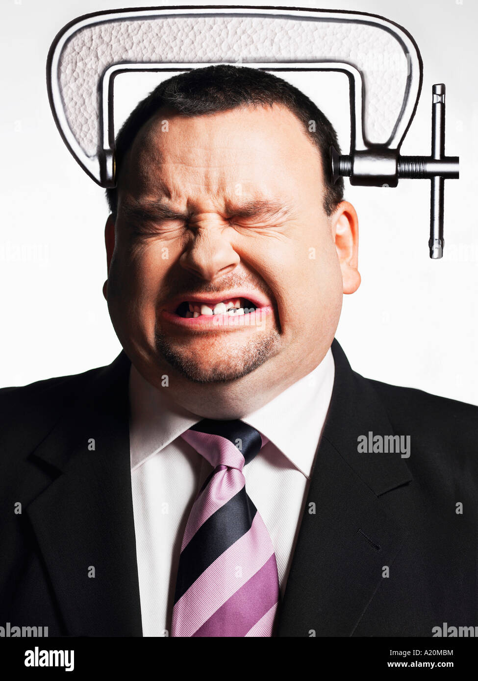 Man head in vice hires stock photography and images Alamy