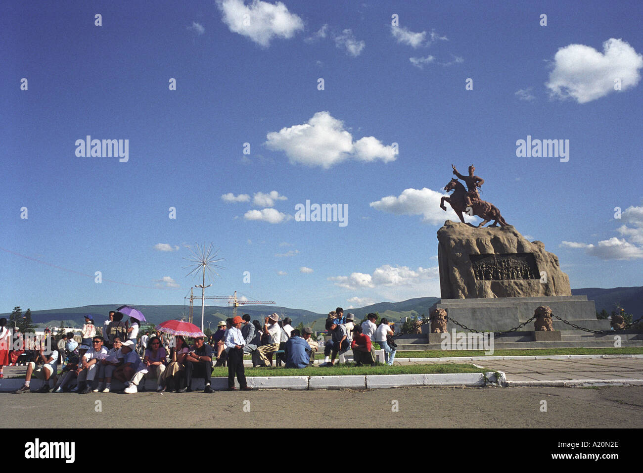 Sukhbaatar Square in the center of Ulaan Baatar , Mongolia Stock Photo