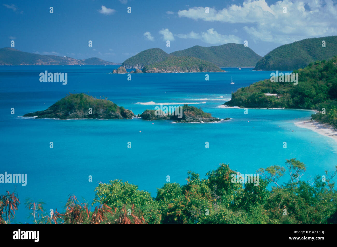 Trunk Bay Virgin Islands National Park St John Stock Photo Alamy