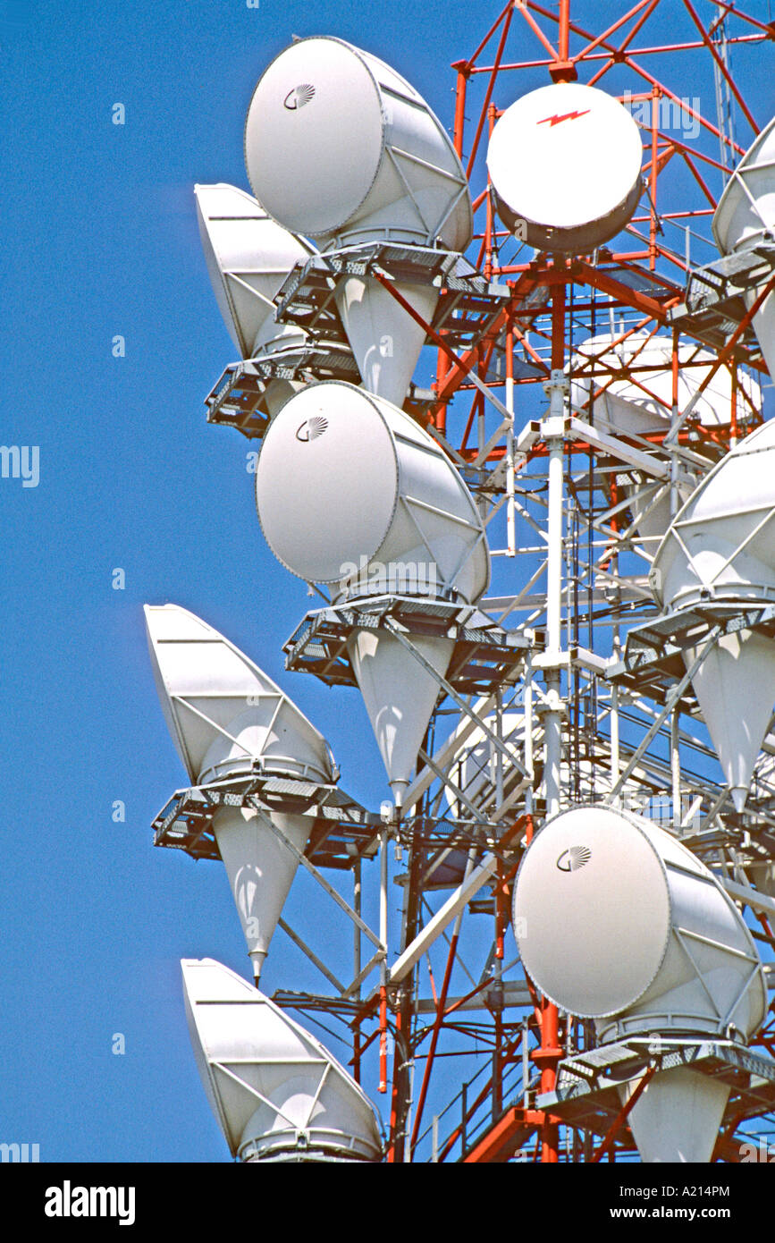 microwave communications tower Stock Photo Alamy
