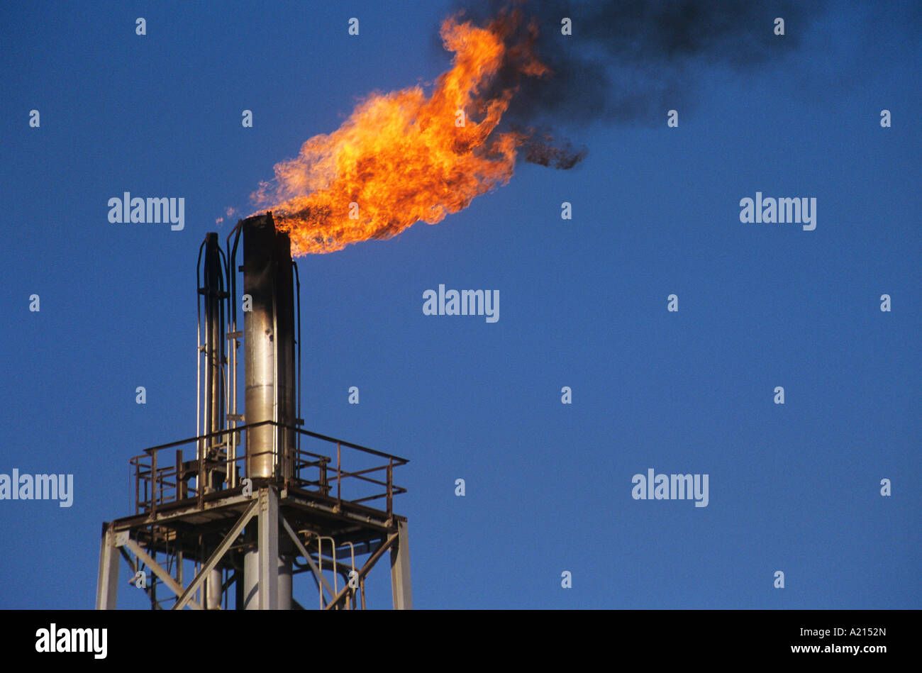 flames rising out of smoke stack Stock Photo - Alamy