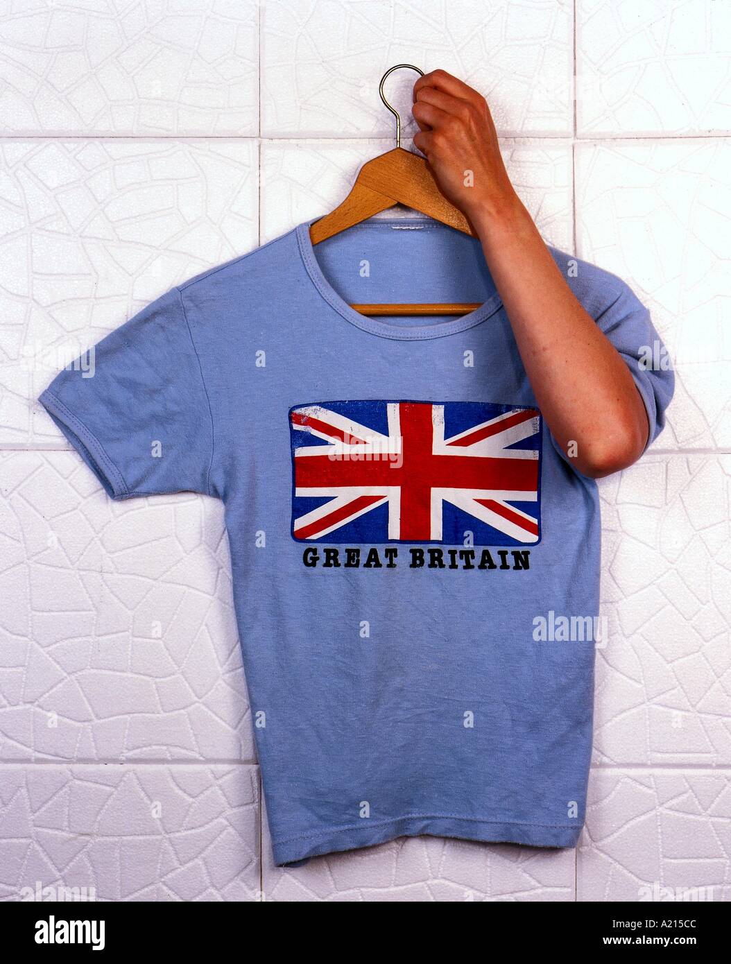 Union Jack t shirt concept G Charnock Stock Photo
