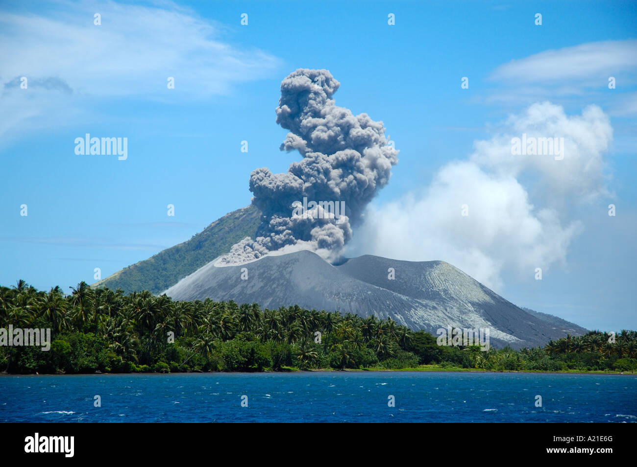 Mount Tavurvur Erupts In Papua New Guinea AAMGV