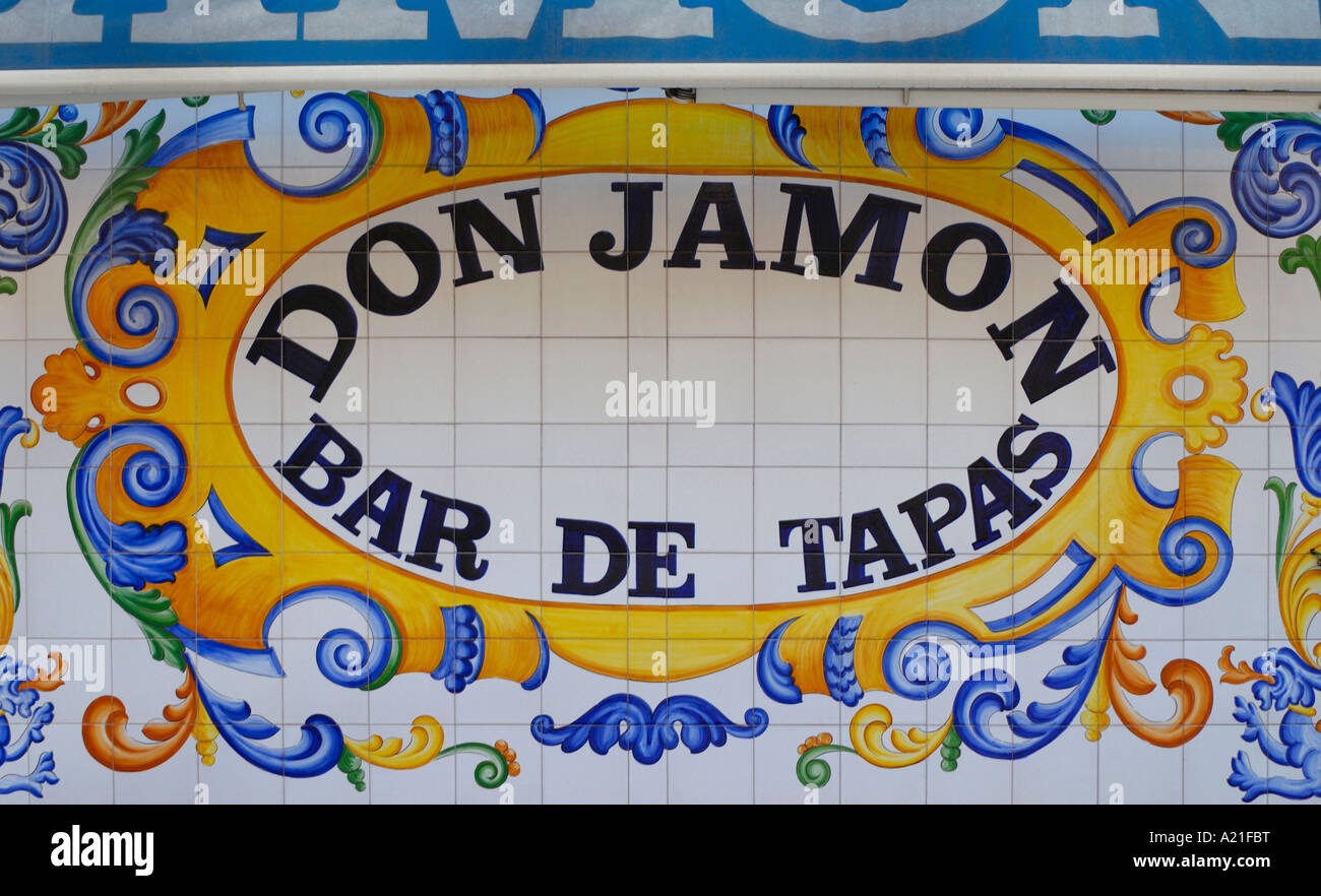 Spain tapas bar sign hi-res stock photography and images - Alamy
