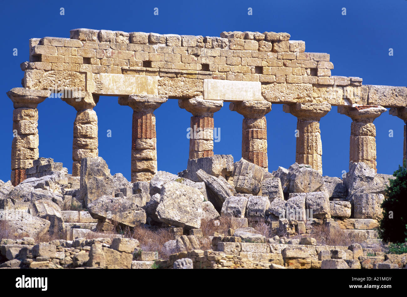 THE TEMPLE OF SELINUNTE IN SICILY ITALY Stock Photo - Alamy