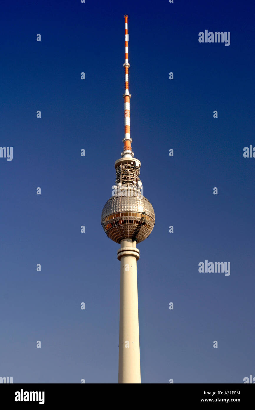 The Fernsehturm TV Tower in East Berlin. Stock Photo