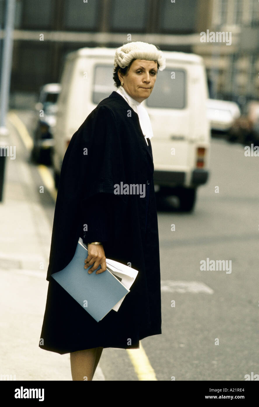 A female barrister, The High Court, London Stock Photo