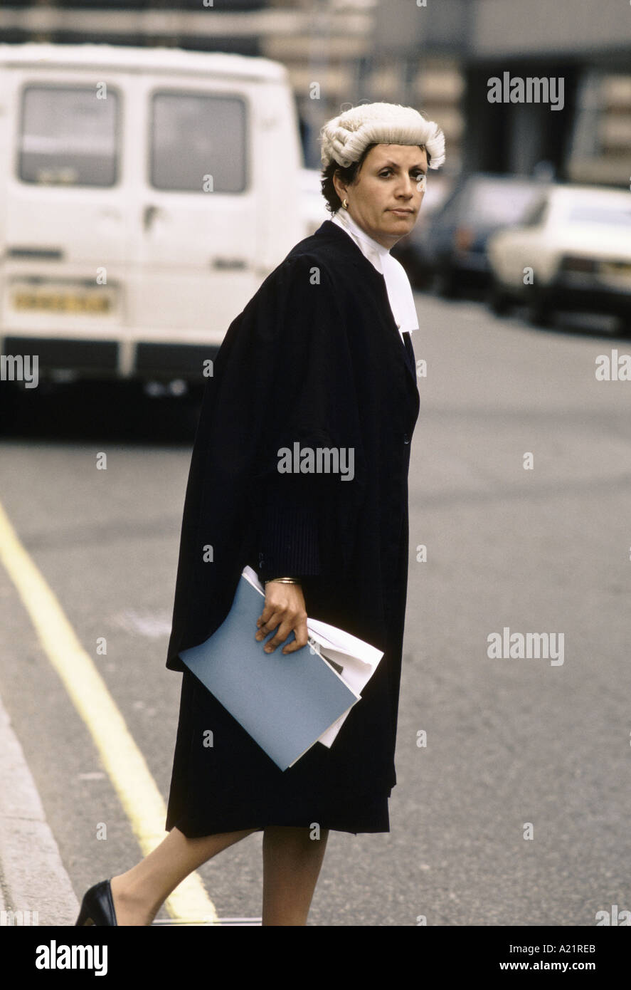 A female barrister, The High Court, London Stock Photo