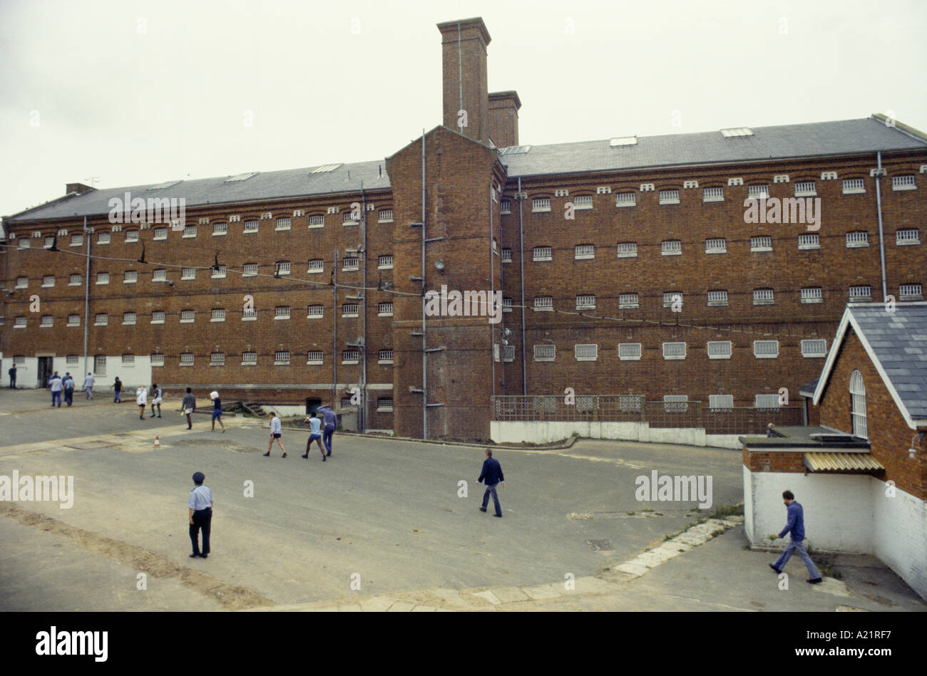 The prison yard, Parkhurst Prison, The Isle of Wight Stock Photo Alamy
