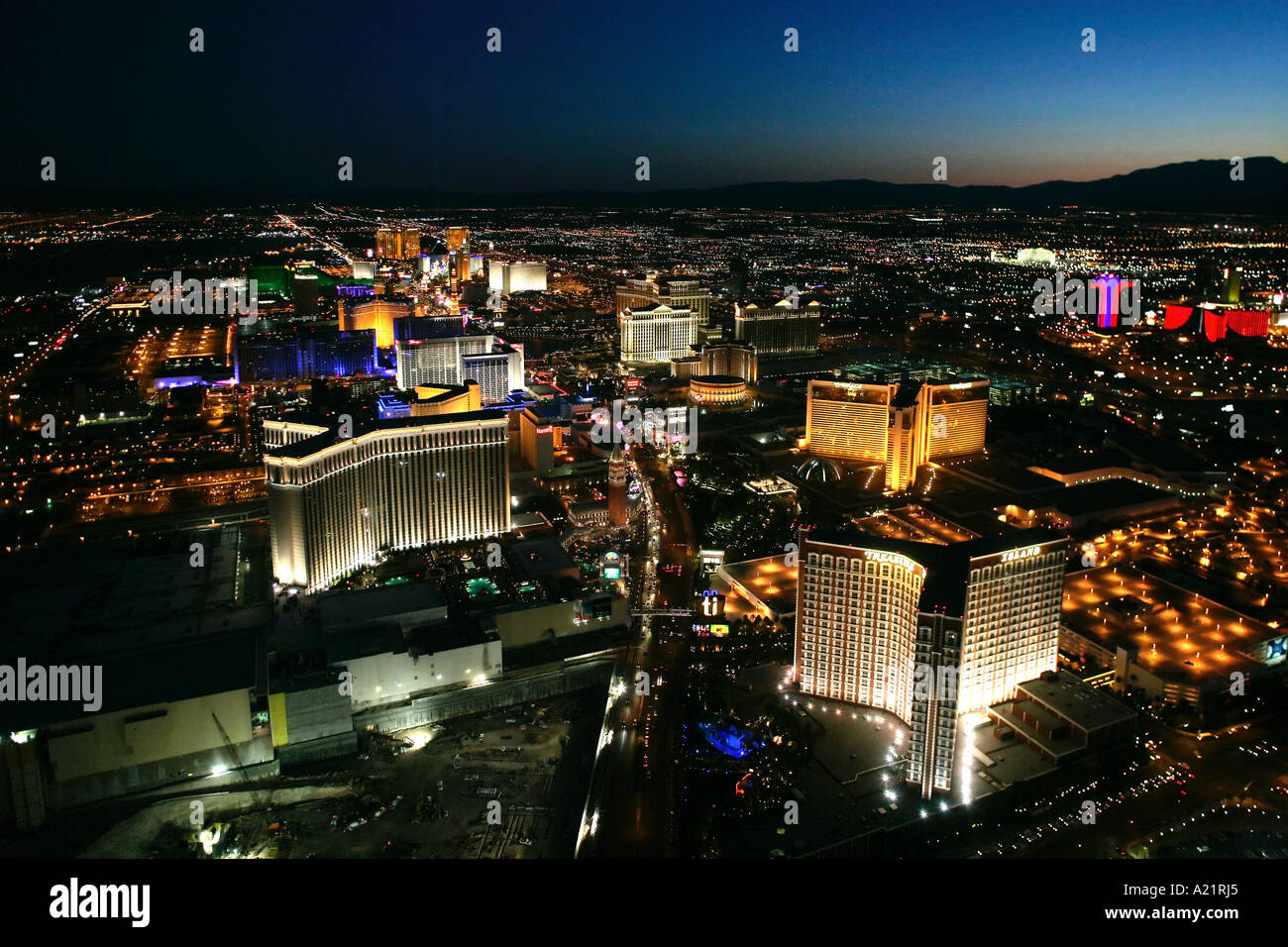 Mirage las vegas aerial hires stock