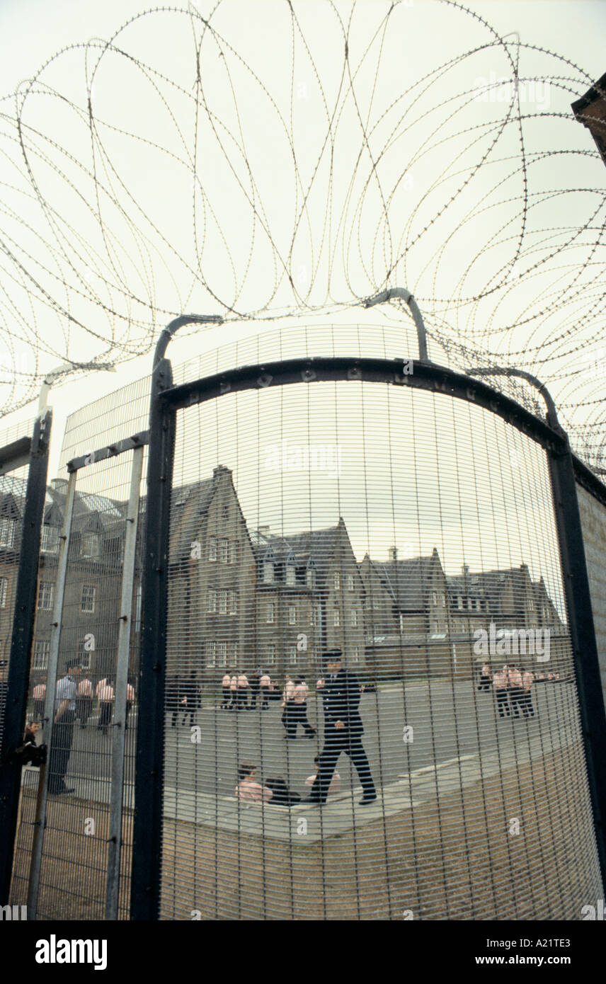 The Saughton Prison exercise yard, Scotland Stock Photo