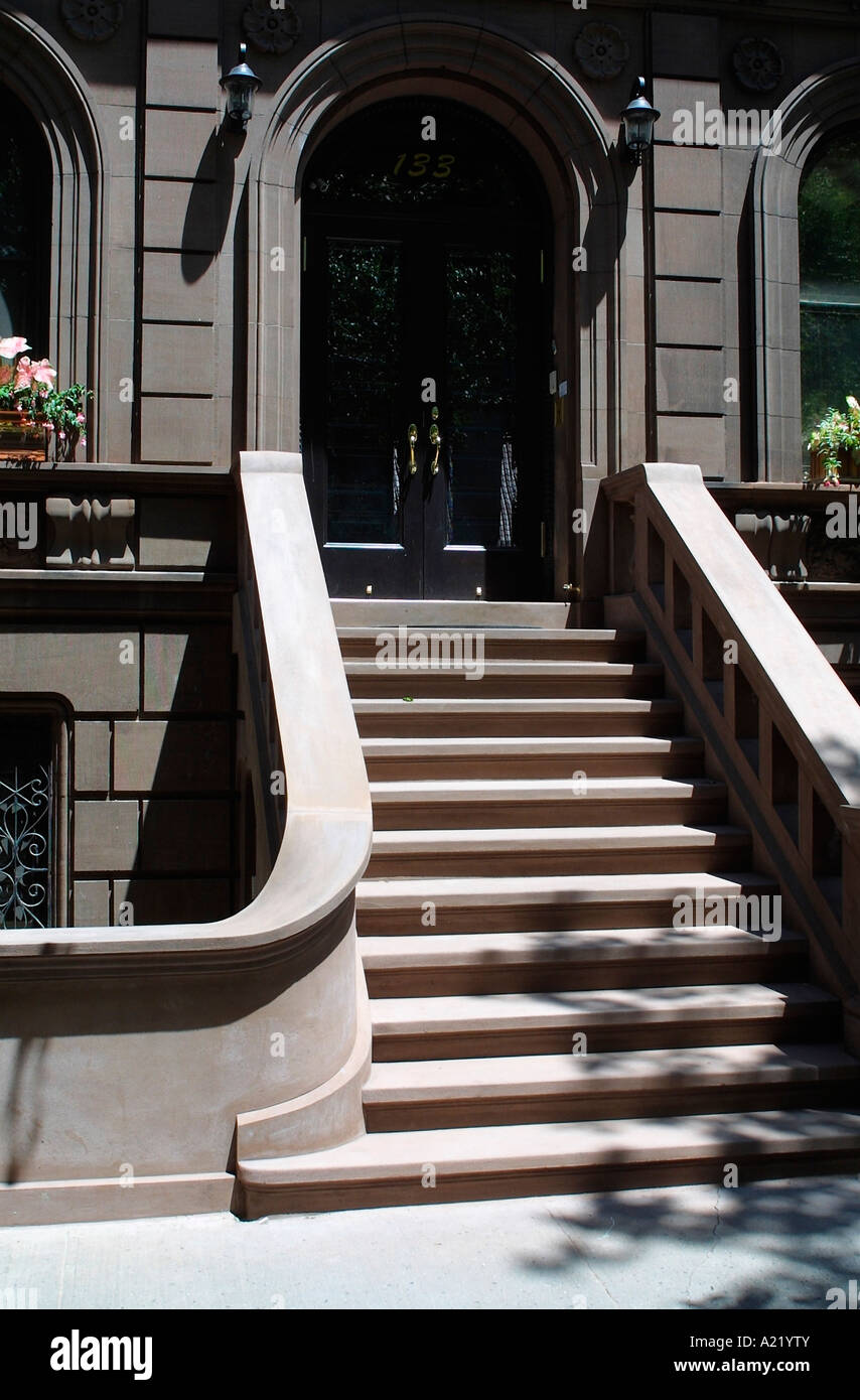 Brownstone stairs Brooklyn NY USA Brent C Brolin Stock Photo Alamy