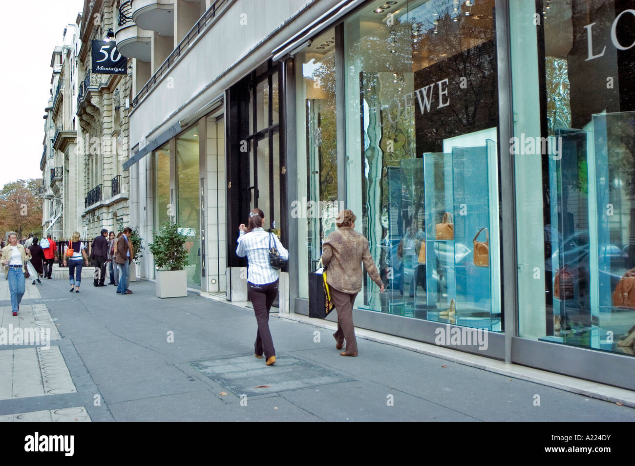 France, Paris, Luxury shops on Montaigne Avenue, Louis Vuitton Stock Photo  - Alamy