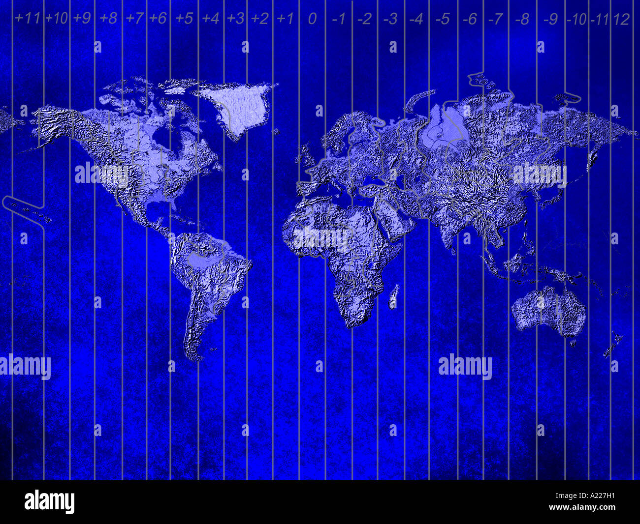 Map showing world time zones Stock Photo Alamy