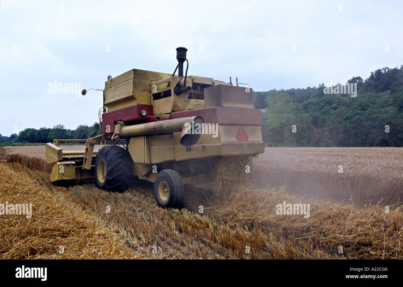 combine harvester on field Stock Photo - Alamy