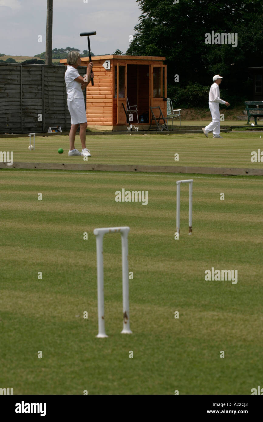 British croquet championships Budleigh Salterton 2005 Stock Photo Alamy