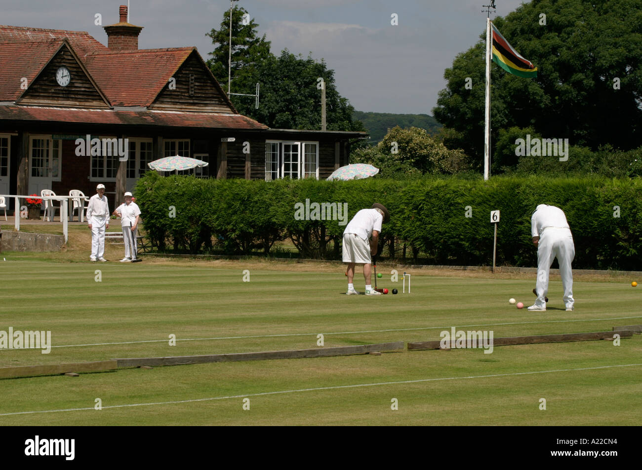 British croquet championships Budleigh Salterton 2005 Stock Photo Alamy