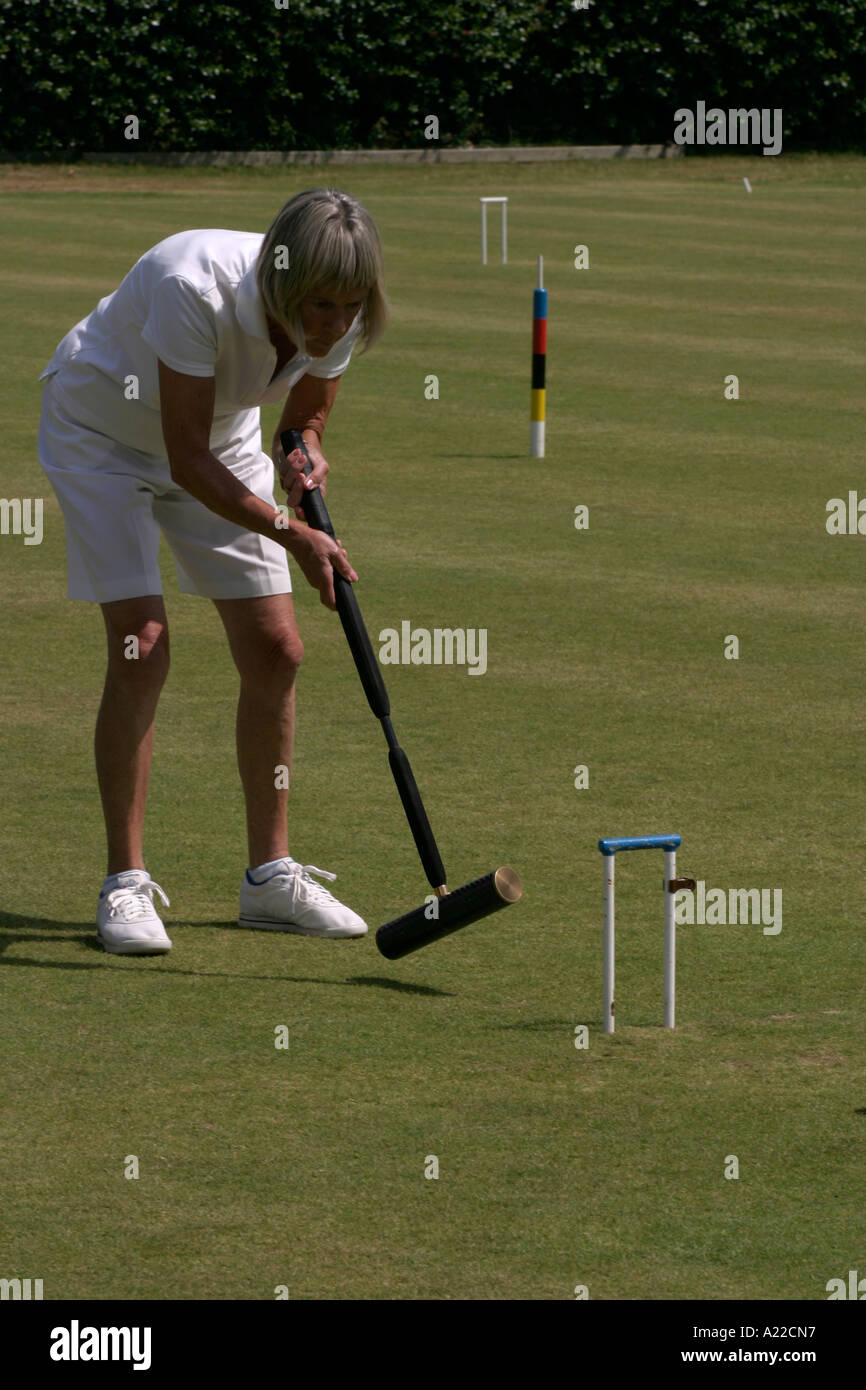 British croquet championships Budleigh Salterton 2005 Stock Photo Alamy