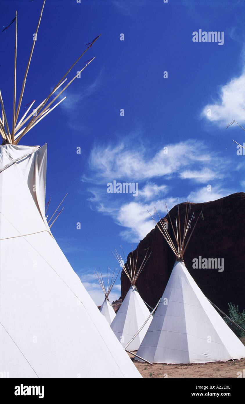 Wigwams Local Caption USA Stock Photo