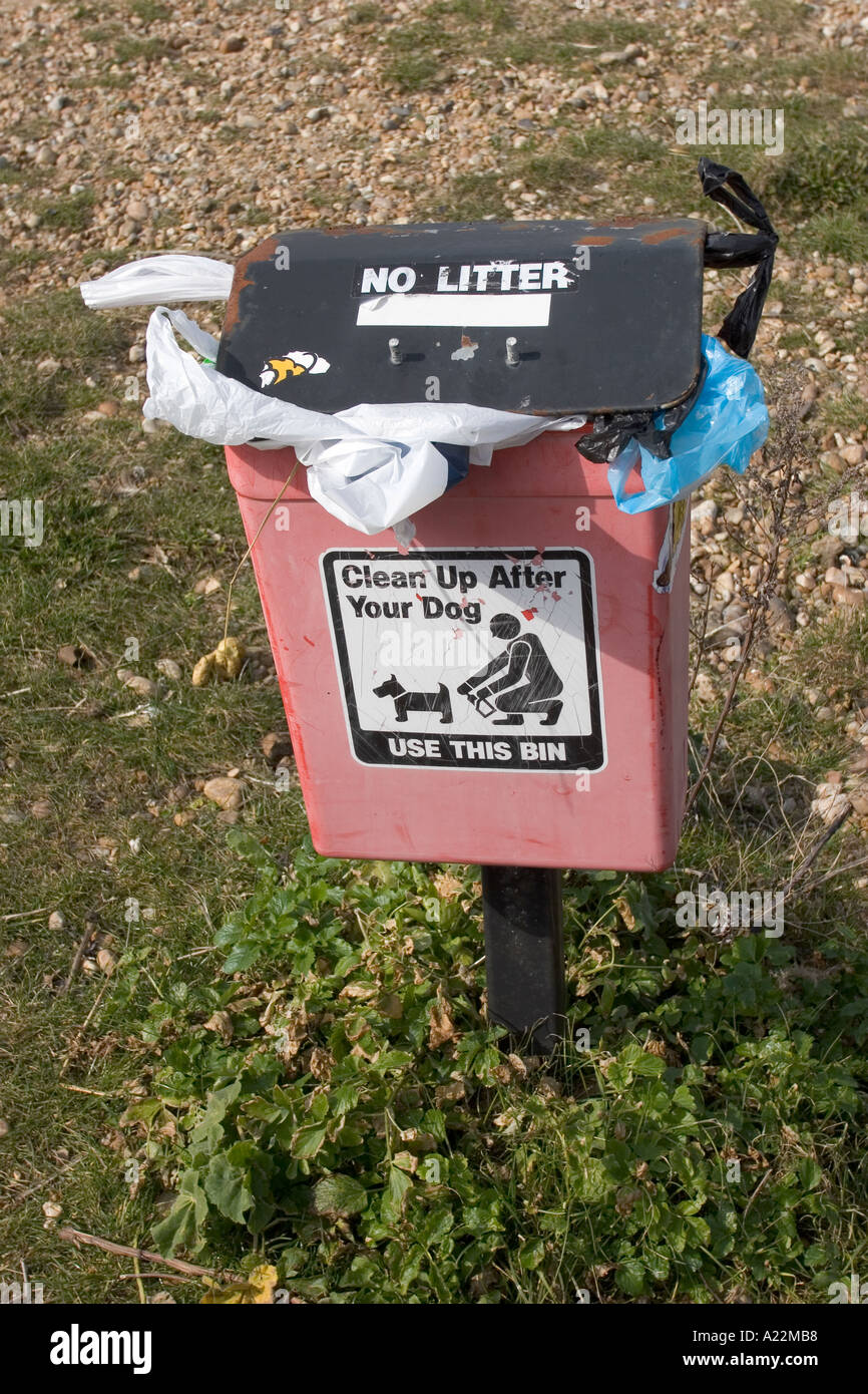 Clean Up After Your Dog Bin Stock Photo Alamy