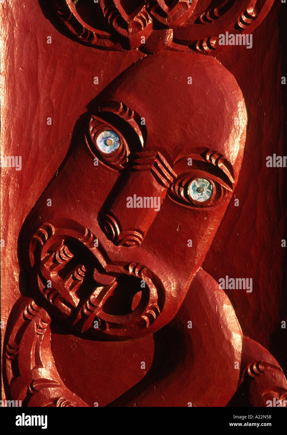 Maori Carving, Paihia, New Zealand Stock Photo - Alamy