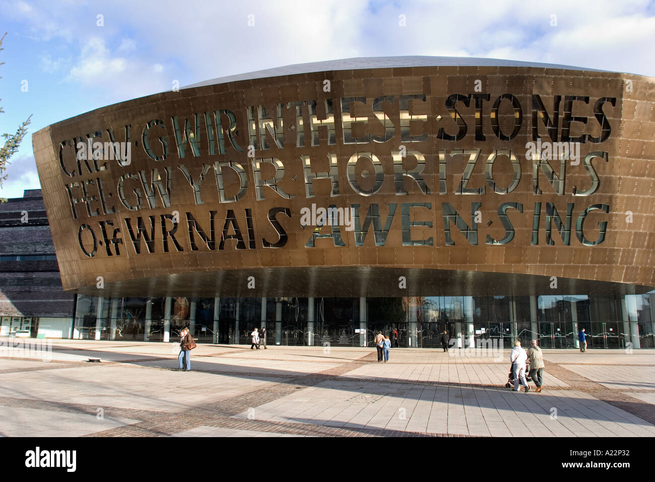 Wales Millennium Centre in Cardiff Bay Cardiff South Wales UK Stock