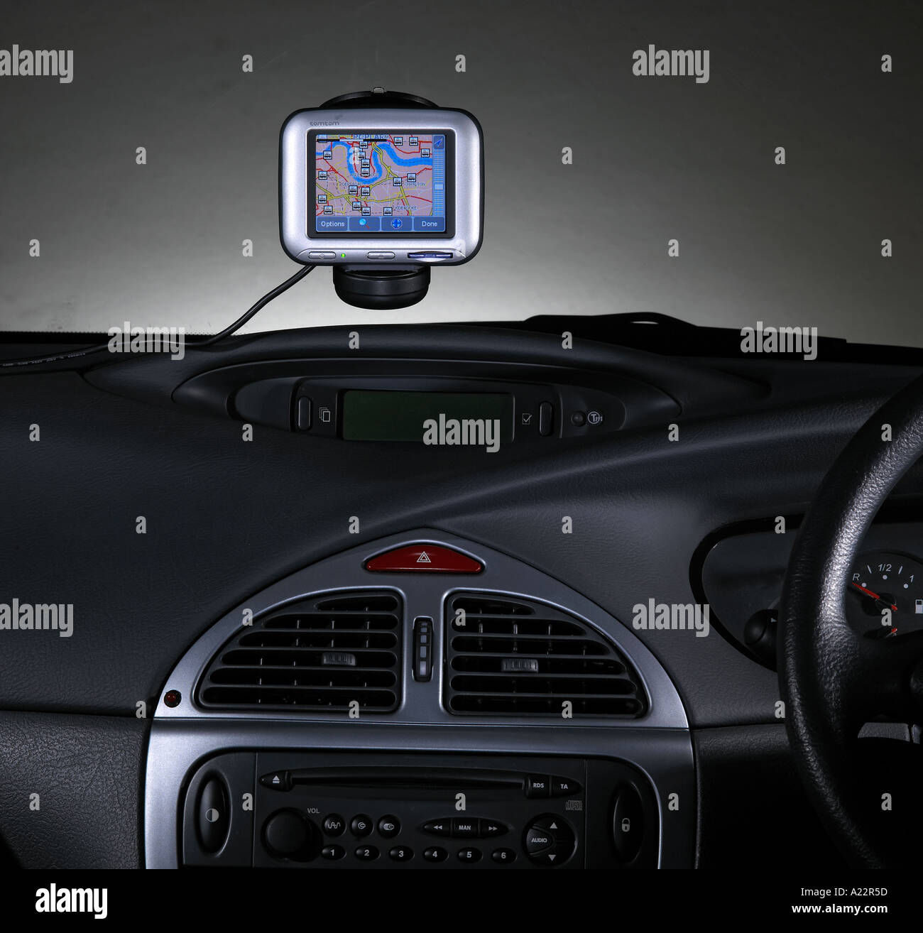 In car Satellite Navigation Stock Photo Alamy