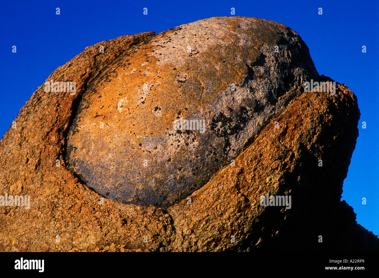 Granite rock in a natural rock cradle formation Stock Photo Alamy