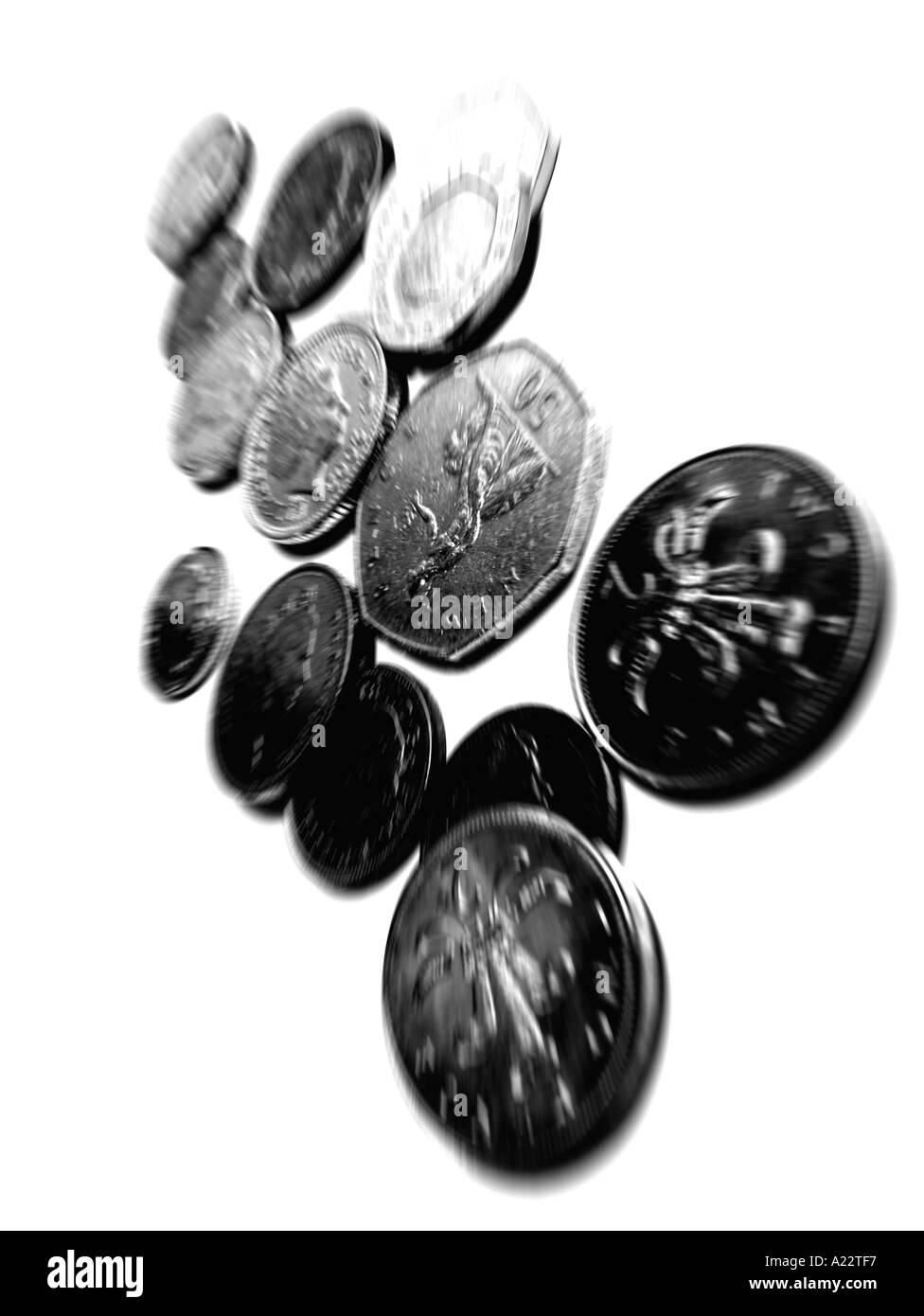 English currency coins Stock Photo