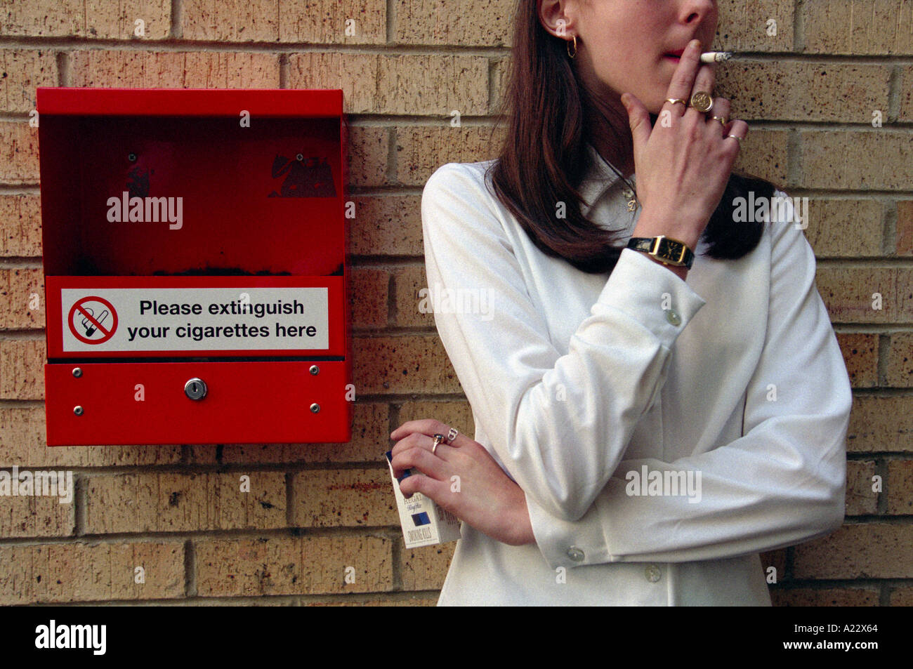 office workers smoking Stock Photo Alamy