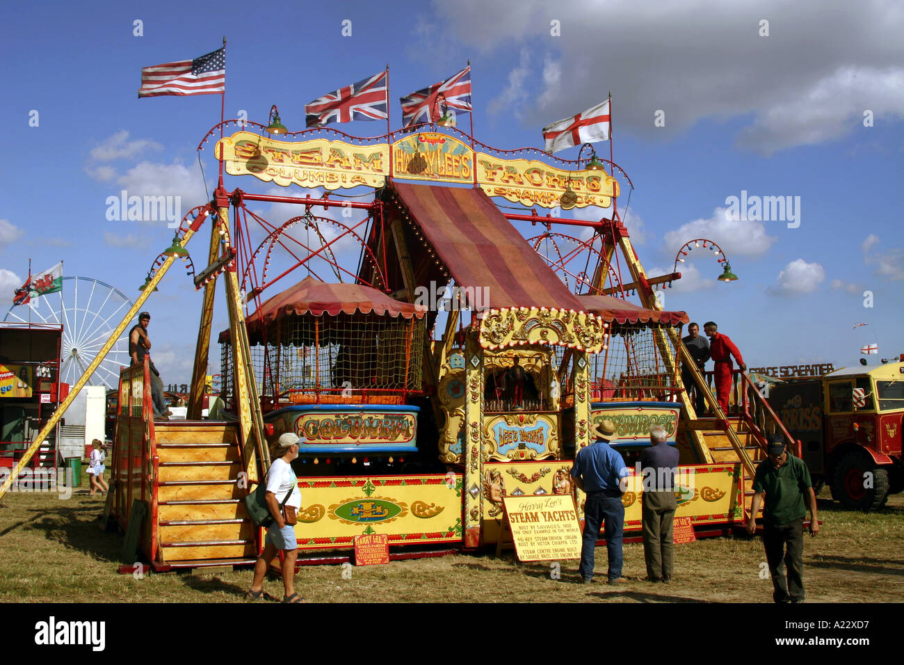 Steam Driven Gondola Funfair Ride Stock Photo - Alamy