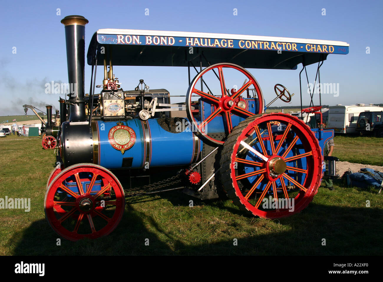 Road Locomotive Steam Engine Stock Photo