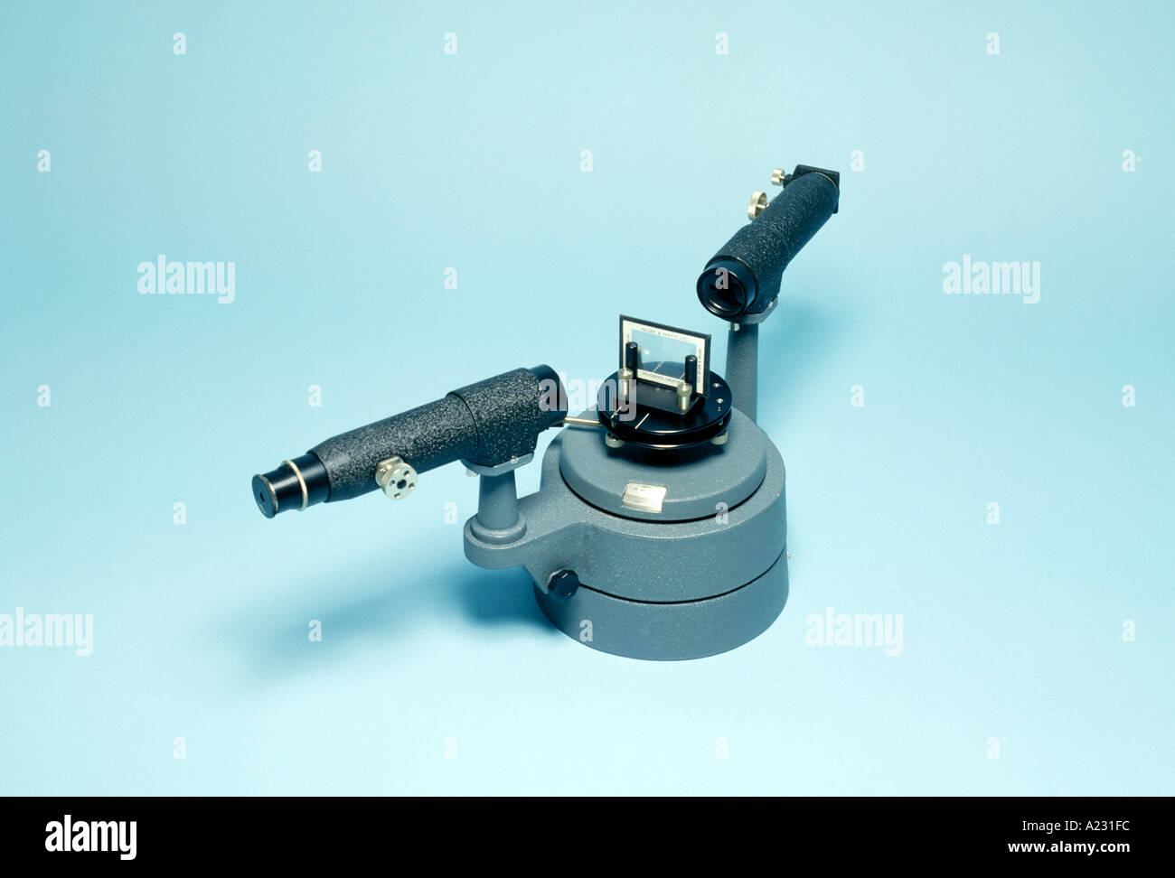 a spectrometer with a diffraction grating Stock Photo
