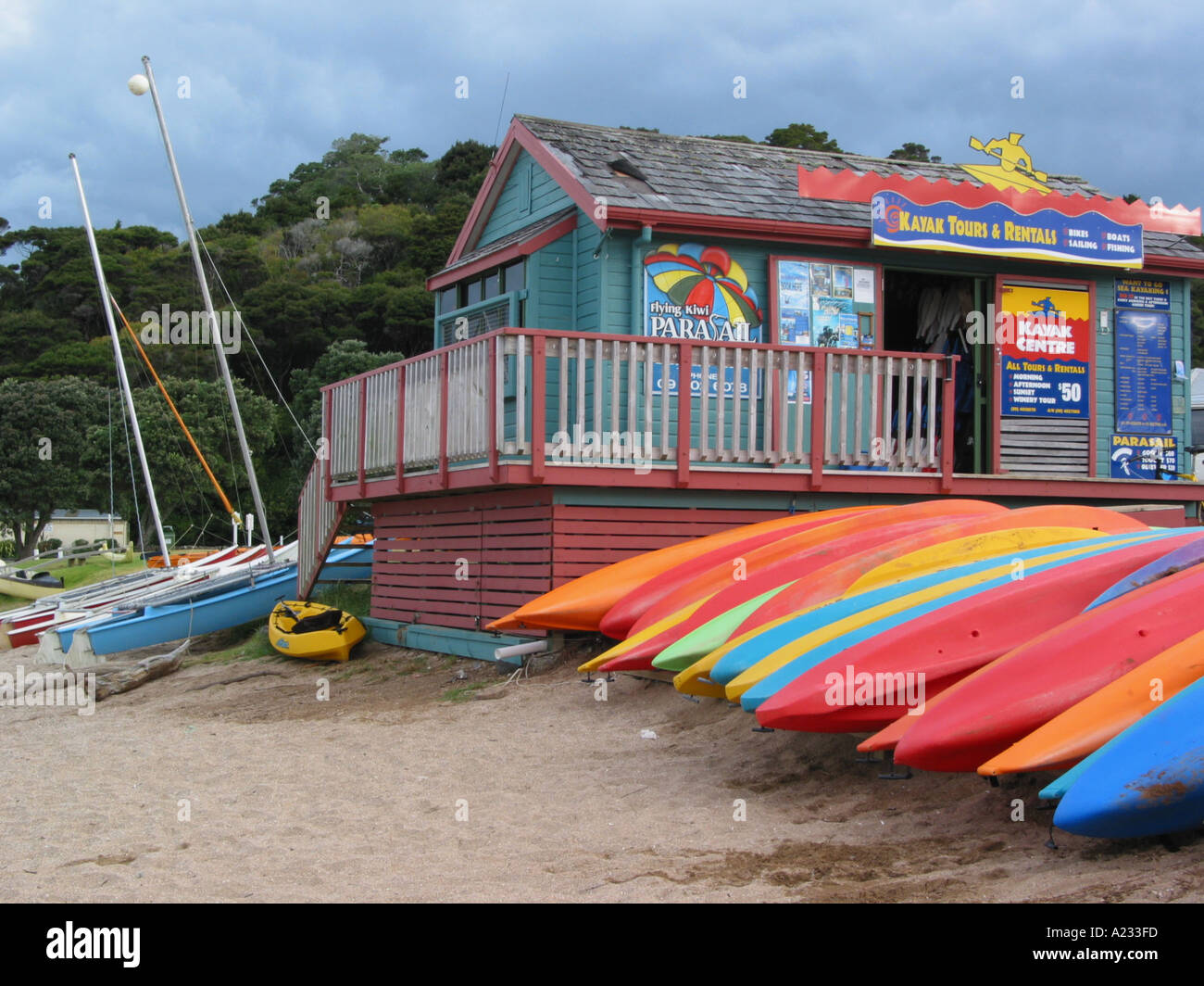 Kayak and rental booth new zealand hires stock photography and images