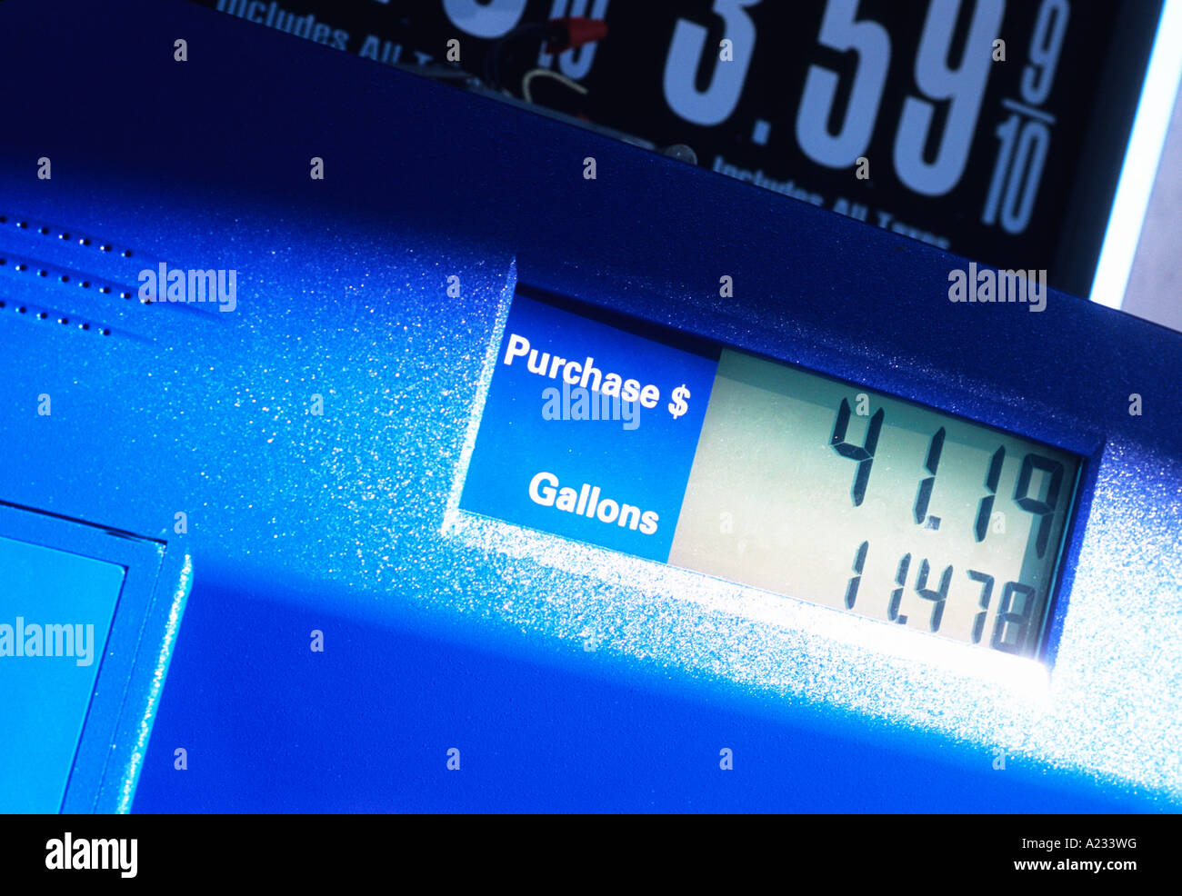 USA Sale of Gasoline Recorded on Pump in Gas Station New York City