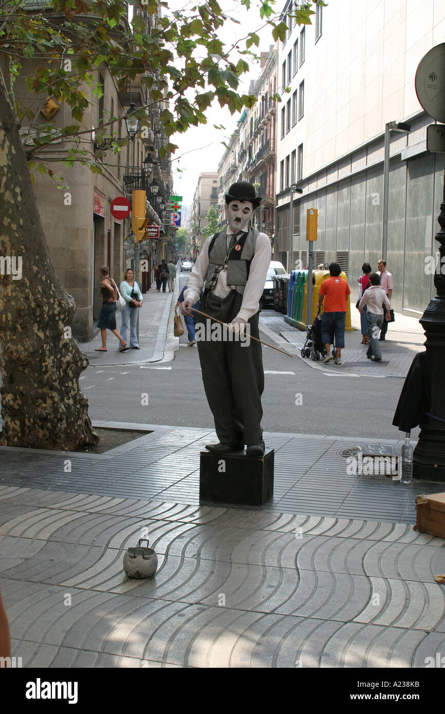Charlie Chaplin street artiste Stock Photo