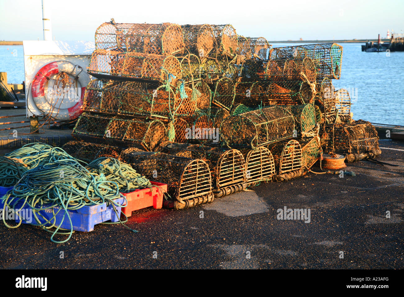 Lobster pots at orford quay hires stock photography and images Alamy