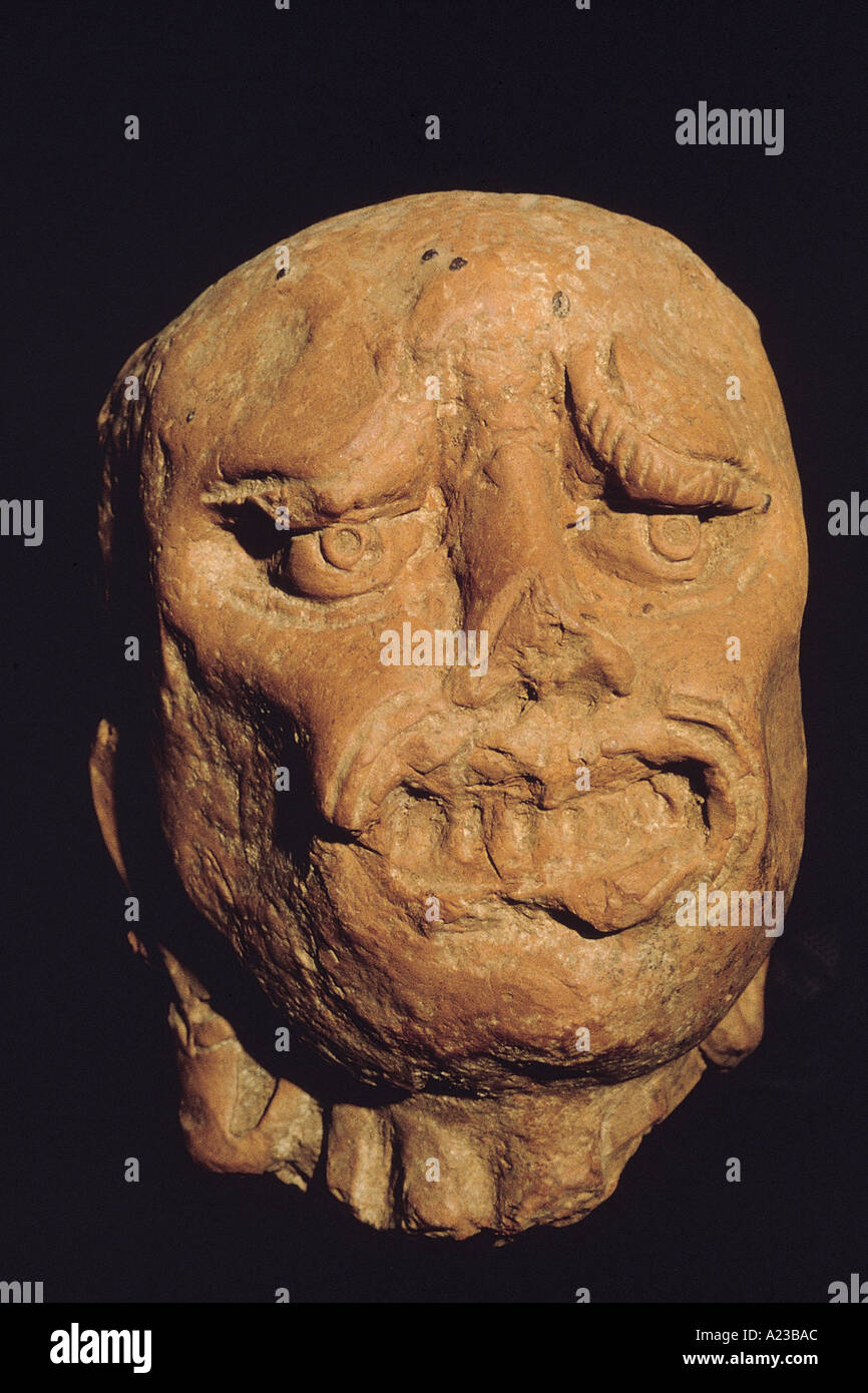 Terracotta male figurine. Late Kushana period. Dated: 300-400 A.D. Stock Photo