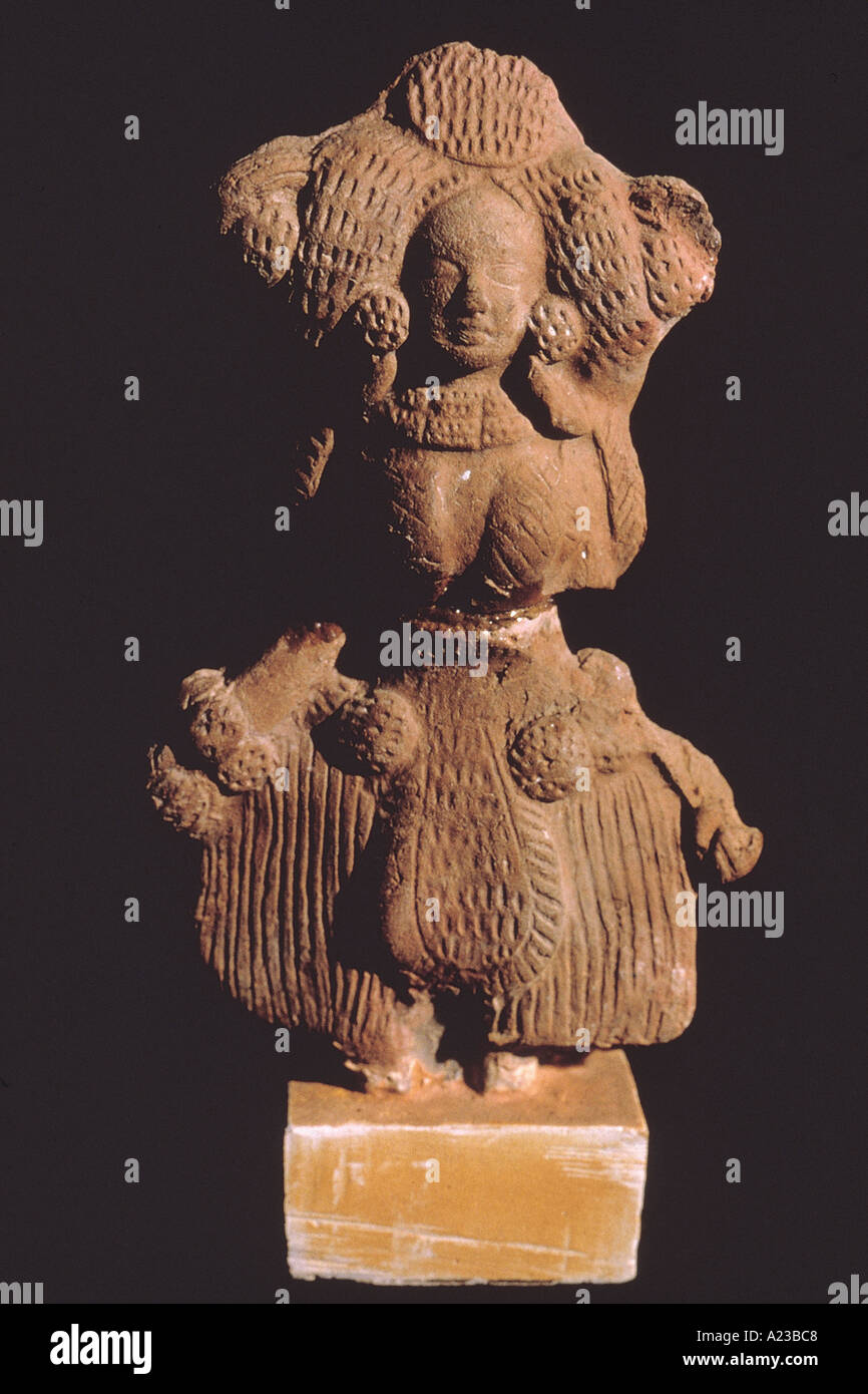 Terracotta female figurine. Mauryan period. Bulandi Bagh in Patna Stock