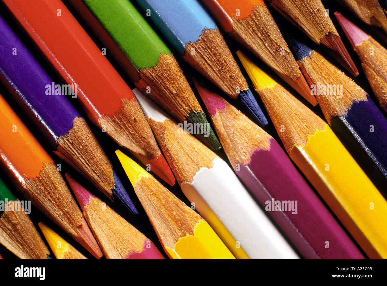colour color pencils Stock Photo