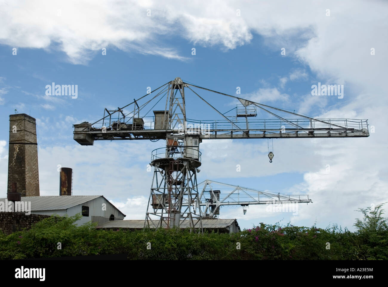 Crane, Bulkeley Sugar Factory, St Barbados Stock Photo Alamy